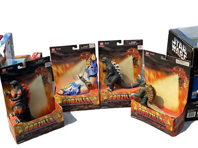 Bandai 6.5 Classic Godzilla 02 Complete Collection! 4 New In Box! Rare 1st Wave-image
