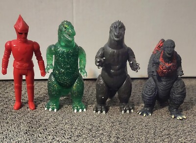 Firefighter Jet Jaguar Godzilla Toho Open Blind Box Figure Lot Of 4  Open..-image