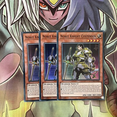 CYHO-EN088 x3 Noble Knight Custennin Super Rare Excellent Condition Yugioh-image
