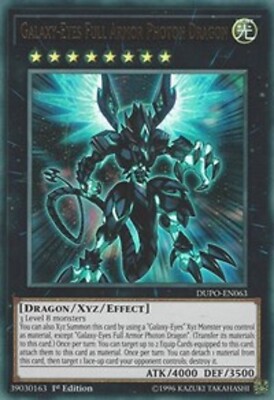 Galaxy-Eyes Full Armor Photon Dragon - DUPO-EN063 - Ultra Rare - 1ST ED N/M-image