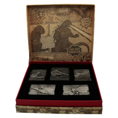 Godzilla Limited Edition Collector's Box Set Of Metal Ingots Only 1,954 Made!-image