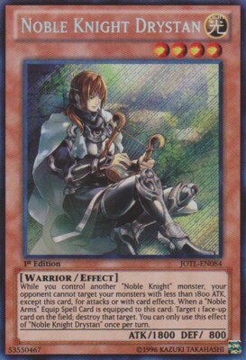 Yugioh! LP Noble Knight Drystan - JOTL-EN084 - Secret Rare - 1st Edition Lightly-image