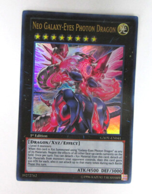 1st Edition Yugioh Trading Card Rare Neo Galaxy-Eyes Photon Dragon GAOV-EN0-image