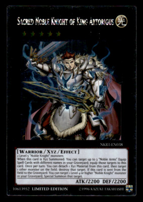 Sacred Noble Knight of King Artorigus - NKRT-EN038 - Platinum Rare - Limited-image