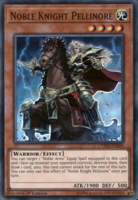1st ed Noble Knight Pellinore super rare CYHO-EN090 Yugioh-image