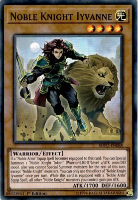Yu-Gi-Oh 1st edition Noble Knight Iyvanne Super Rare #SOFU-EN088-image