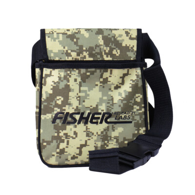 Fisher Metal Detector Camo Finds Pouch with Two Large Pockets and Belt Included-image