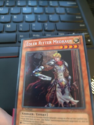 Yugioh! German Noble Knight Medraut MISPRINT w Pyrorez Shadow CBLZ-DE081-image