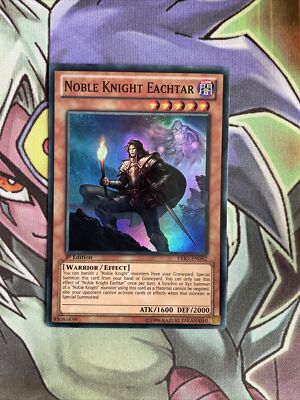 PRIO-EN082 Noble Knight Eachtar Super Rare 1st Edition NM Yugioh Card -image
