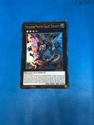 YUGIOH Ultra Rare Starliege Photon Blast Dragon LDS2-EN054 1st Ed GOLD/PURPLE-image