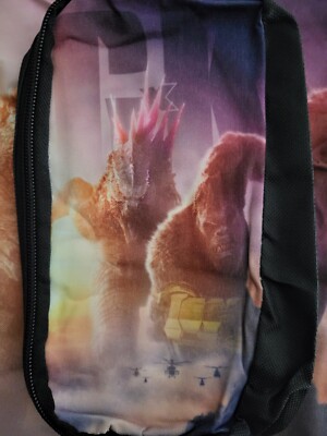 NEW 3 Pc Set King Kong vs Godzilla Backpack Set w/ Lunch Bag & Pencil Case-image