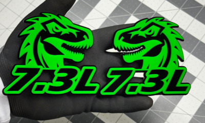 Godzilla Badges Emblem RAGING 7.3 Green/Black, 2 BADGES, Fender Aggressive-image