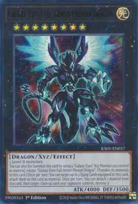 Galaxy-Eyes Full Armor Photon Dragon - RA01-EN037 - Ultra Rare 1st Ed - NM/M!-image