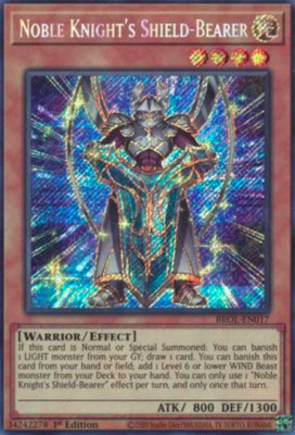 1X NM Noble Knight's Shield-Bearer - BROL-EN017 - Secret Rare 1st Edition yugioh-image