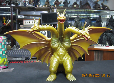GIANT 1998 BANDAI GRAND KING GHIDORAH 12” Vinyl Figure Godzilla WITH BOX!-image