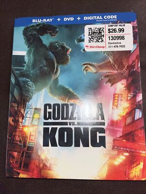 Godzilla vs. Kong (Blu-ray, DVD, w/Slipcover, Digital) NEW Sealed!-image