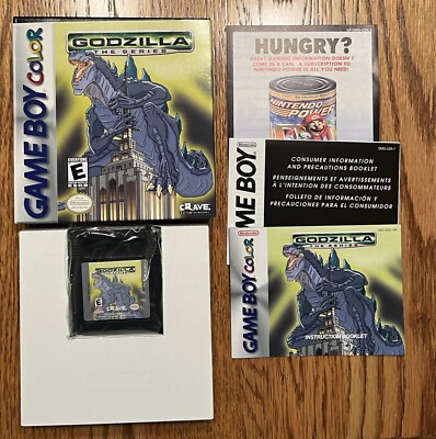 Nintendo Game Boy Color Godzilla The Series With Box & Manual Tested Works-image