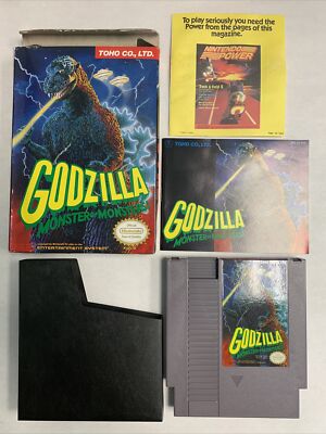 Godzilla Monster of Monsters - Nintendo NES Game Authentic CIB Complete Box-image