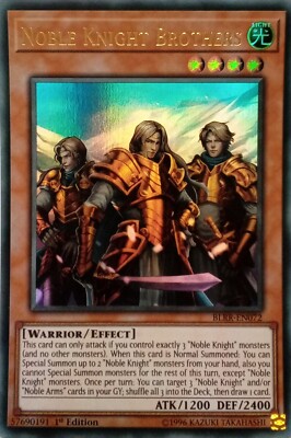 BLRR-EN072 NOBLE KNIGHT BROTHERS ULTRA RARE 1ST EDITION YuGiOh CARD-image