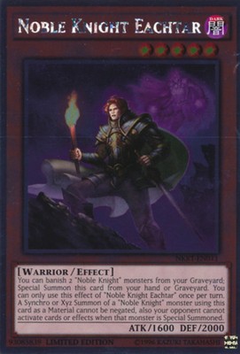 Noble Knight Eachtar - NKRT-EN011 - Platinum Rare - Limited Edition - Heavily Pl-image