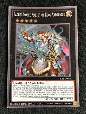 YUGIOH SACRED NOBLE KNIGHT OF KING ARTORIGUS NKRT-EN038 PLATINUM NM-image