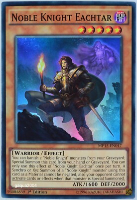 Yugioh Noble Knight Eachtar MP15-EN047 Super Rare 1st Edition-image