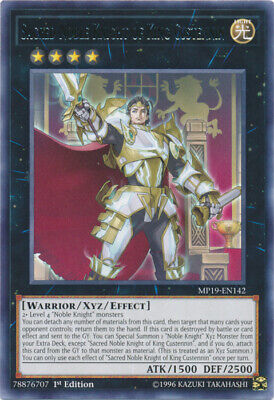 x3 Sacred Noble Knight of King Custennin - MP19-EN142 - Rare - 1st Edition Yu-Gi-image