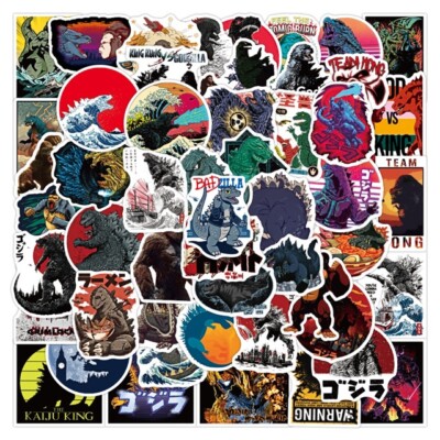 10pc Godzilla vs King Kong Laptop PS4 XBOX Decal Scifi Movie Stickers-image