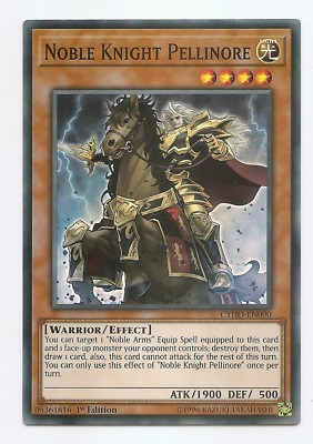 Noble Knight Pellinore CYHO-EN090 Super Rare Yu-Gi-Oh Card 1st Edition Mint New-image