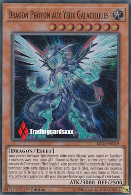 ♦ Yu-Gi-Oh!♦ Galactic-Eyed Photon Dragon: LED3-FR039 -VF/Super Rare-image