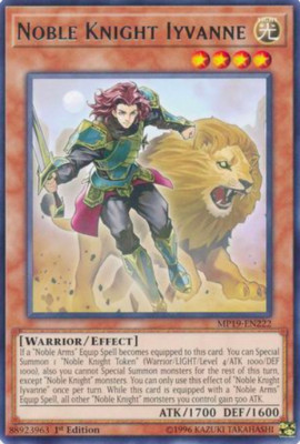 1X NM Noble Knight Iyvanne - MP19-EN222 - Rare 1st Edition yugioh-image
