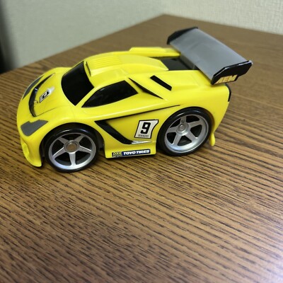 2005 Fisher Price Shake N Go Toyo Tires Yellow Race Car Sound Motorized Rare #9-image