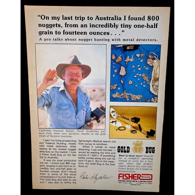 Fisher Research Laboratory Vintage Print Ad 80s Metal Detectors Los Banos CA-image