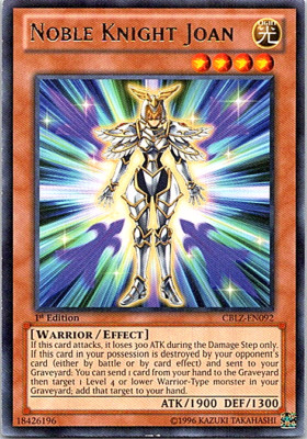 Noble Knight Joan CBLZ-EN092 Yu-Gi-Oh! Card Light Play 1st Edition-image