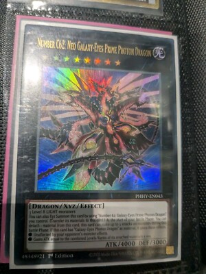 YuGiOh! Number C62: Neo Galaxy-Eyes Prime Photon Dragon PHHY-EN043 Ultra 1st Ed-image