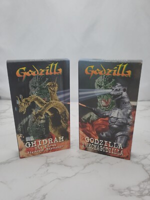 Vintage Godzilla VHS Tapes Lot of 2 - Ghidrah + Mechagodzilla-image
