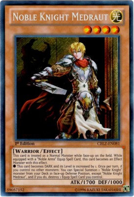 Yugioh! MP Noble Knight Medraut - CBLZ-EN081 - Secret Rare - Unlimited Edition M-image