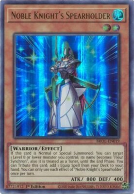 Yugioh! Noble Knight's Spearholder - BROL-EN019 - Ultra Rare - 1st Edition Near -image
