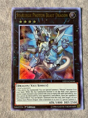 Starleige Photon Blast Dragon LED3-EN034 1st Ultra Rare NM Yugioh Card-image