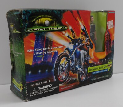 Godzilla Rapid-Attack Battle Bike COMPLETE IN BOX 1998 Trendmaster CIB SEALED-image