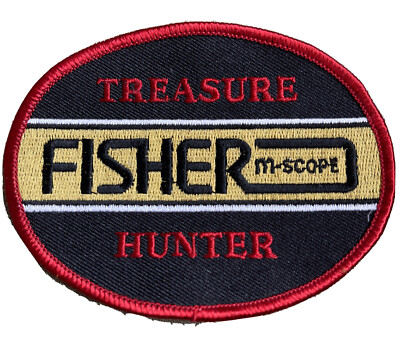 RARE Fisher Metal Detector Cloth Patch Treasure Hunter Detecting F75 CZ F5-image