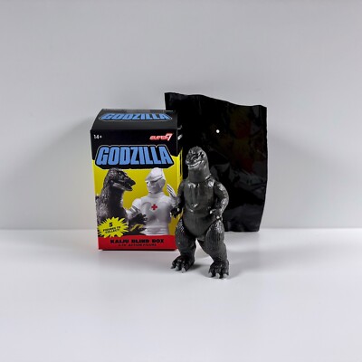 Super7 ToHo ReAction Godzilla Mystery Blind Box 57 Silver Screen B&W Opn Bag NEW-image