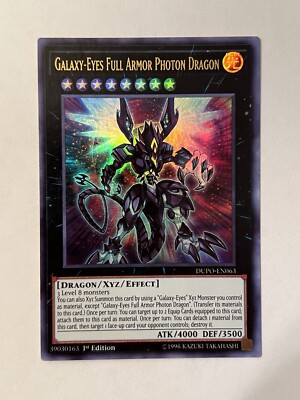 Yu-Gi-Oh! TCG Galaxy-Eyes Full Armor Photon Dragon Duel Power DUPO-EN063 1st...-image