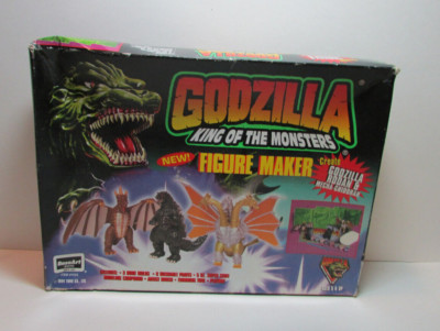 vintage Gozilla King of Monsters figure maker Roseart 1994 sealed box damaged-image