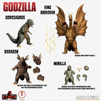 5 Points XL Godzilla Destroy All Monsters ROUND 2 Box Set Mezco-image