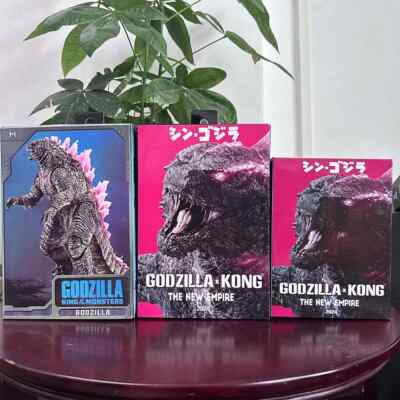 The New Empire  Colors Titan Godzilla Soft Glue Monster Pink Back Action Figure-image