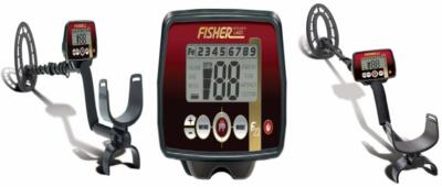 Fisher F22 Weatherproof Metal Detector with Submersible Search Coil Black -image