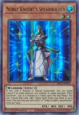 ( NOBLE KNIGHT'S SPEARHOLDER ) - Ultra - BROL-EN019 - 1st NM - Yu-Gi-Oh Brothers-image