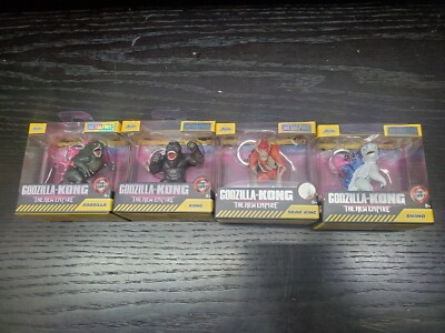 Godzilla x Kong The New Empire 2024 Metalfigs Keychain Jada Die-cast Set Of 4 -image