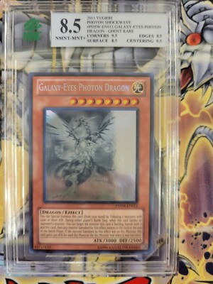 Yugioh Galaxy Eyes Photon Dragon PHSW-EN011 Ghost Rare Unlimited MNT Graded 8.5-image